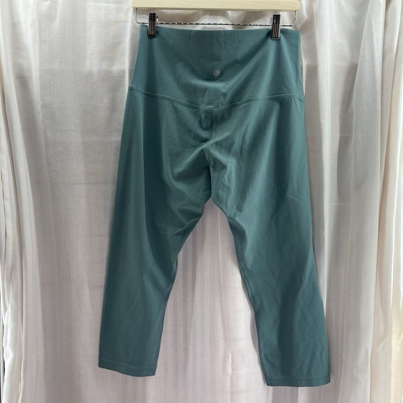 Lululemon High Rise Wunder Under Leggings Women's Size 12 Sage Green 19" Inseam - Picture 4 of 5